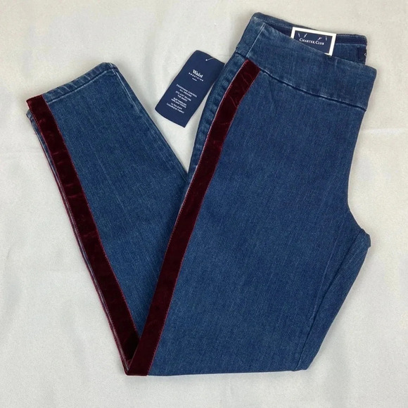 Charter Club Cambridge Skinny Leg Ankle Pull On Jean NWT Size 6 - Picture 1 of 8